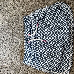 Blue and White Patterned Skirt